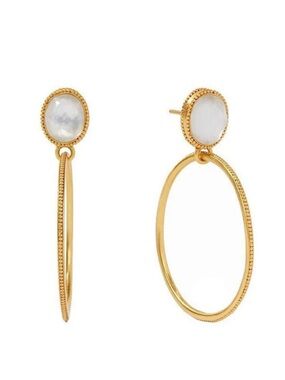 Julie Vos Verona Statement Hoops with Iridescent Clear Crystal